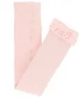 Footless Ruffle Tights - Ballet Pink