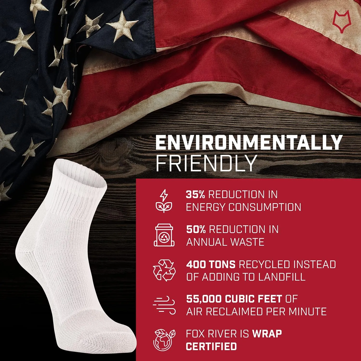 Fox River Wick Dry Athletic Heavyweight Sport Quarter Crew Socks (2 Pair Pack)