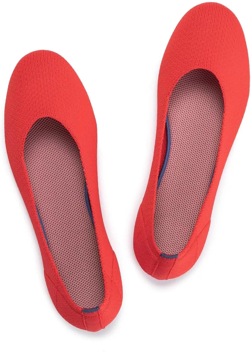 Frank Mully Women’s Ballet Flat Shoes Knit Dress Shoes Round Toe Slip On Ballerina Walking Flats Shoes for Woman Low Wedge Comfort Soft