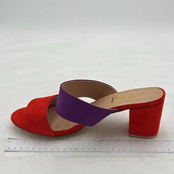 FSJ Women Casual Open Toe Sandals Chunky Low Heel Slip On Mule Comfy Summer Slid