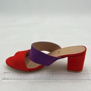 FSJ Women Casual Open Toe Sandals Chunky Low Heel Slip On Mule Comfy Summer Slid