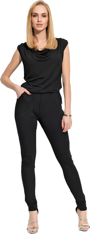 FUTURO FASHION® Womens Jumpsuit with Pockets Boat Neck Playsuit FM112