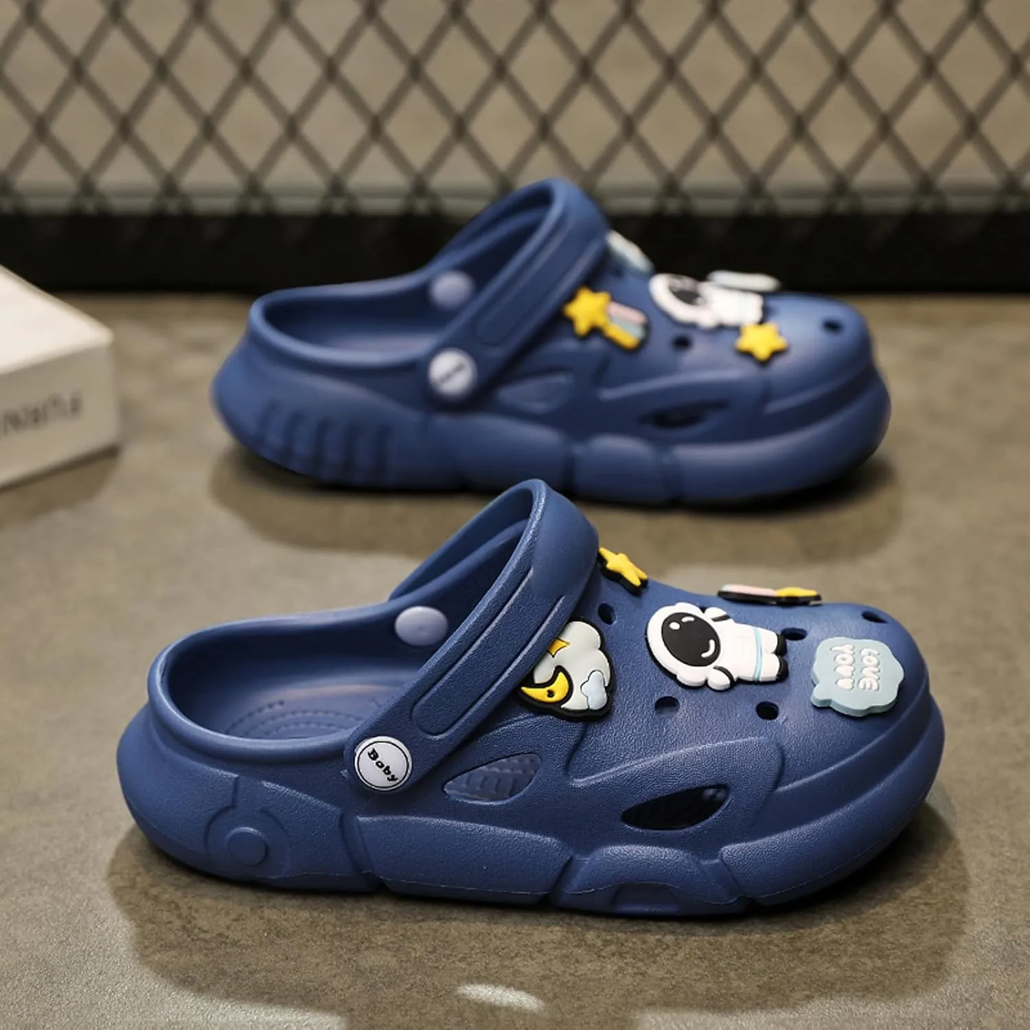 Garden Shoes Summer Boys Unisex Pattern Children's Shoes Lining Clog Children's Slides Sandal