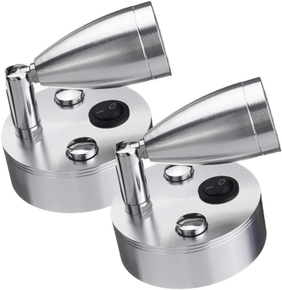 Gatuida 2 Pcs Led Rv Lights Brushed Nickel 3000k Warm Light for Boats Cabin 24v