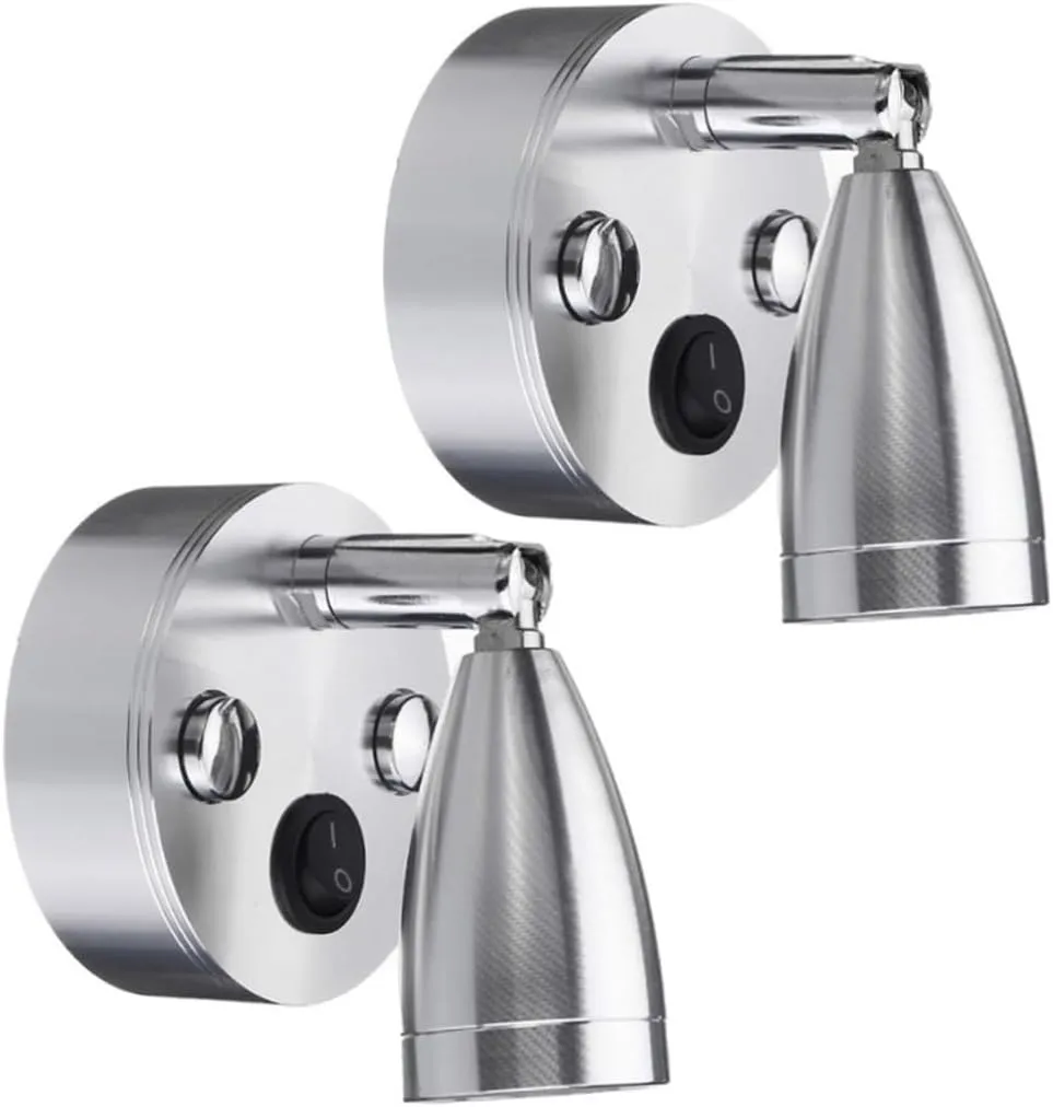 Gatuida 2 Pcs Led Rv Lights Brushed Nickel 3000k Warm Light for Boats Cabin 24v