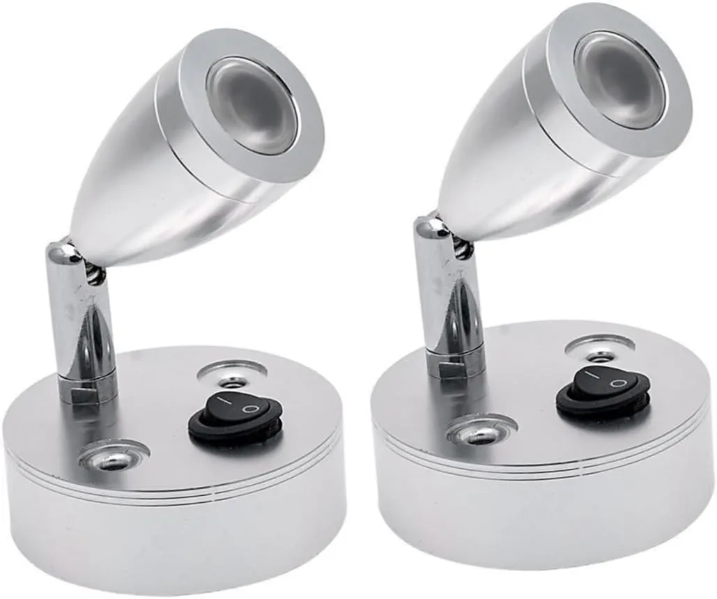 Gatuida 2 Pcs Led Rv Lights Brushed Nickel 3000k Warm Light for Boats Cabin 24v