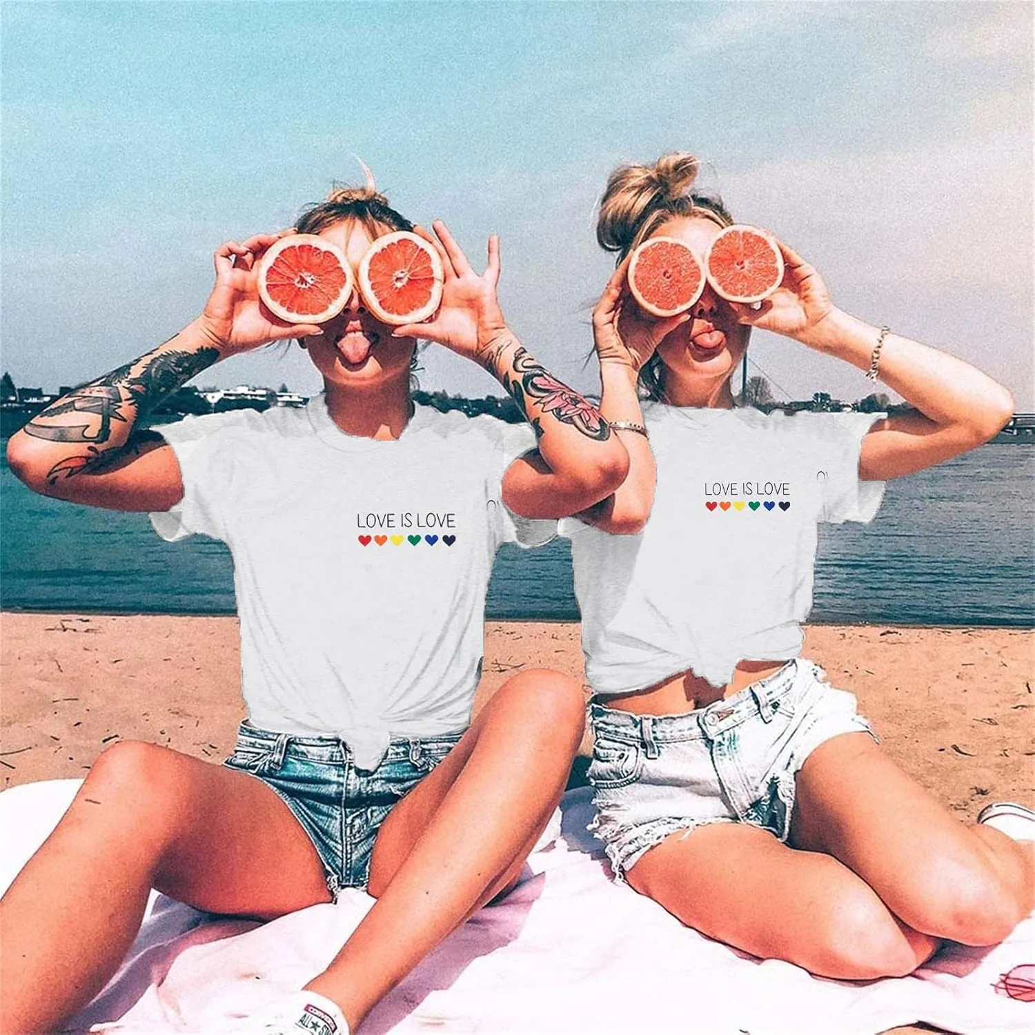 Gay Pride Shirts Women Rainbow Graphic Tee Love Wins T Shirt LGBT Equality Shirts Casual Summer Short Sleeve Tops