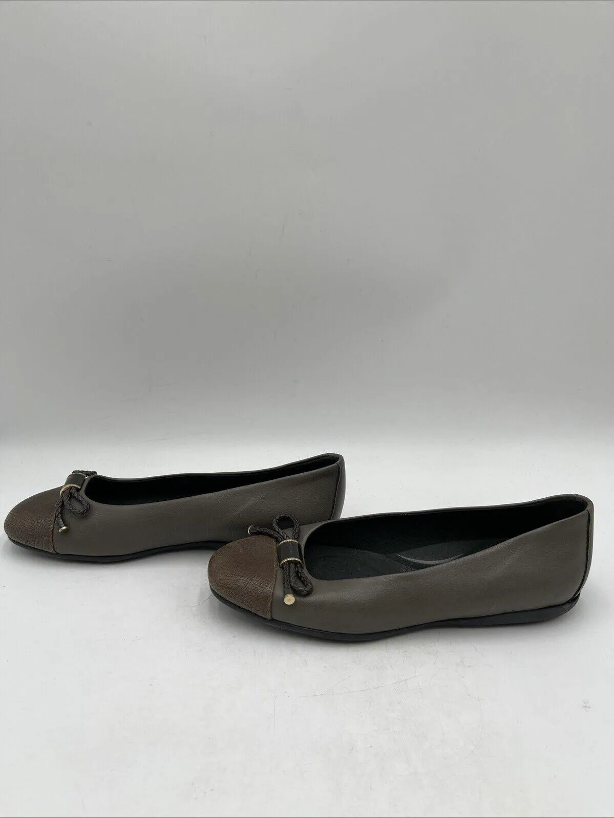 Geox Annytah Ballet Flat Women's Casual Shoes Brown Size 38 - Very Good