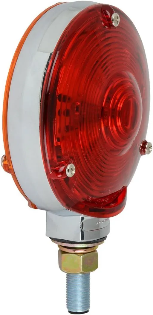 GG Grand General 77611 4 inches Double Faced Star 48 LED Sealed Pedestal Light with Amber Lens, Red/Red