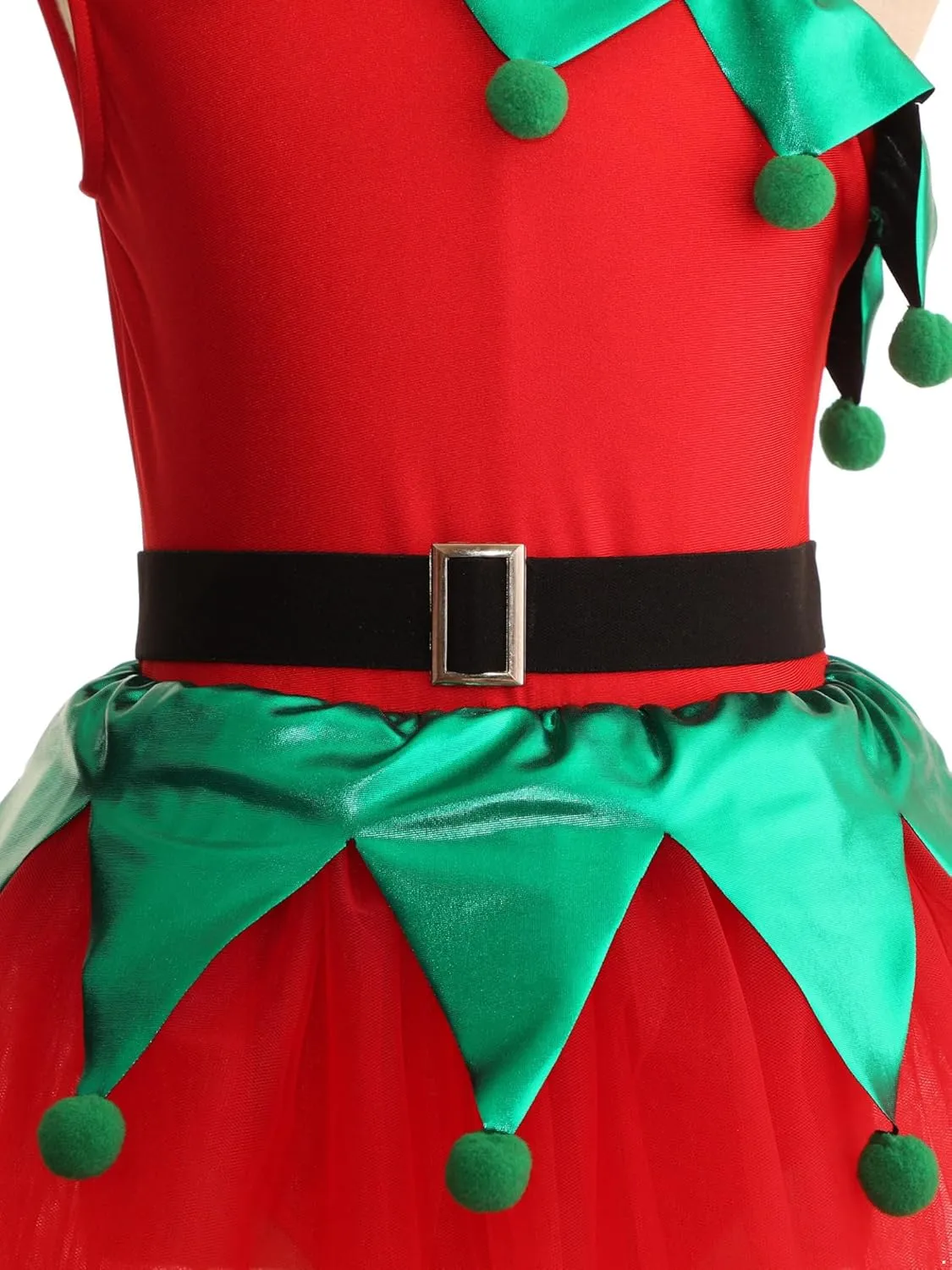 Girls Christmas Clothes Sleeveless One Shoulder Tutu Dress Figure Ice Skating Dress Dance Dress Leotards