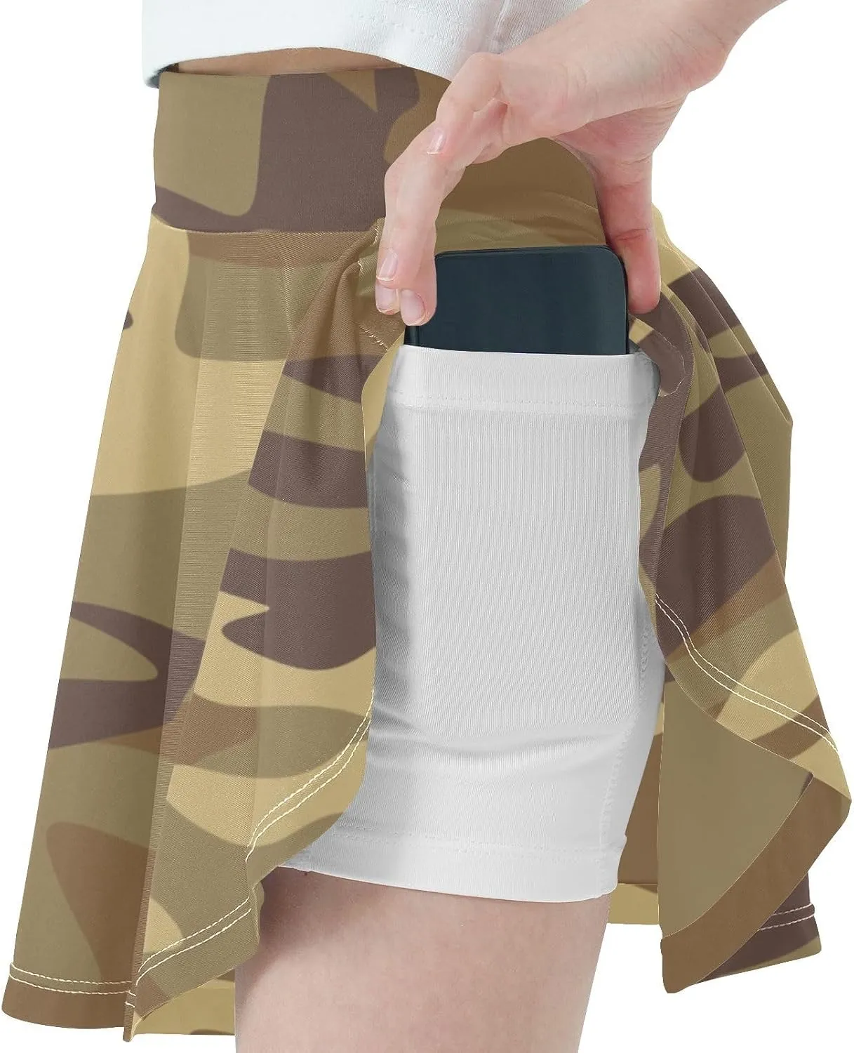 Girls Skorts Active Athletic Skirts with Inner Built-in Shorts for Golf Tennis 3-12T Bright Light Yellow Lemon