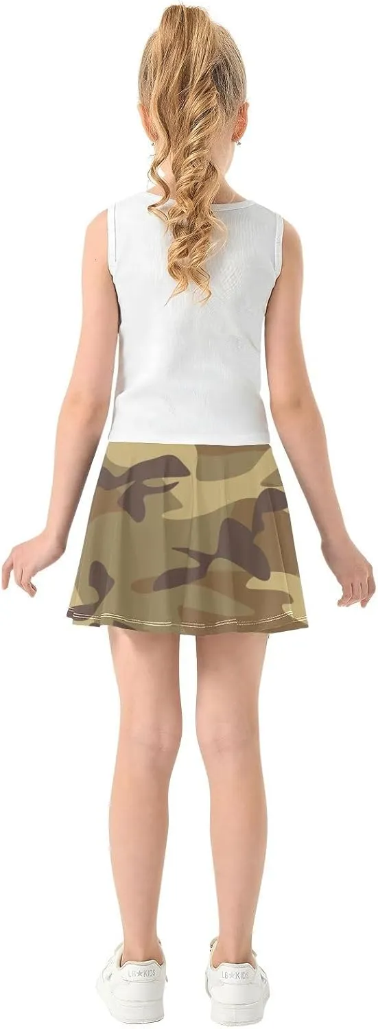 Girls Skorts Active Athletic Skirts with Inner Built-in Shorts for Golf Tennis 3-12T Bright Light Yellow Lemon