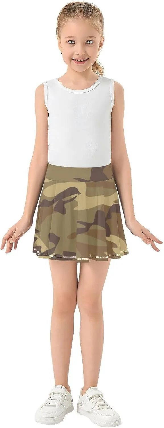 Girls Skorts Active Athletic Skirts with Inner Built-in Shorts for Golf Tennis 3-12T Bright Light Yellow Lemon