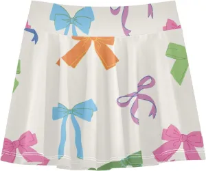 Girls Skorts Active Athletic Skirts with Inner Built-in Shorts for Golf Tennis 3-12T Geometric Stars Hot Pink
