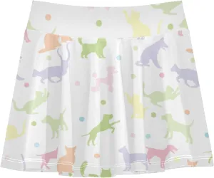 Girls Skorts Active Athletic Skirts with Inner Built-in Shorts for Golf Tennis 3-12T Green Daisy