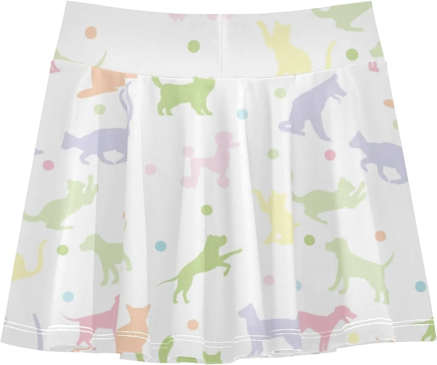 Girls Skorts Active Athletic Skirts with Inner Built-in Shorts for Golf Tennis 3-12T Green Daisy