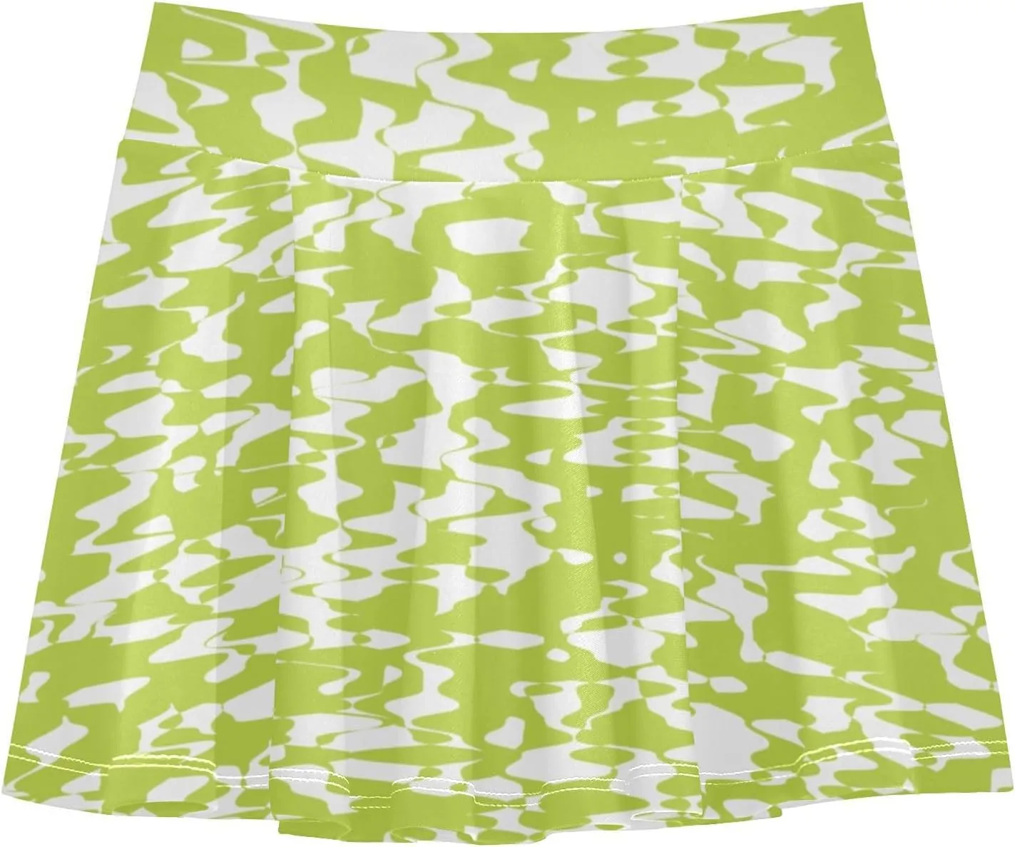 Girls Skorts Active Athletic Skirts with Inner Built-in Shorts for Golf Tennis 3-12T Red and Green Stripes