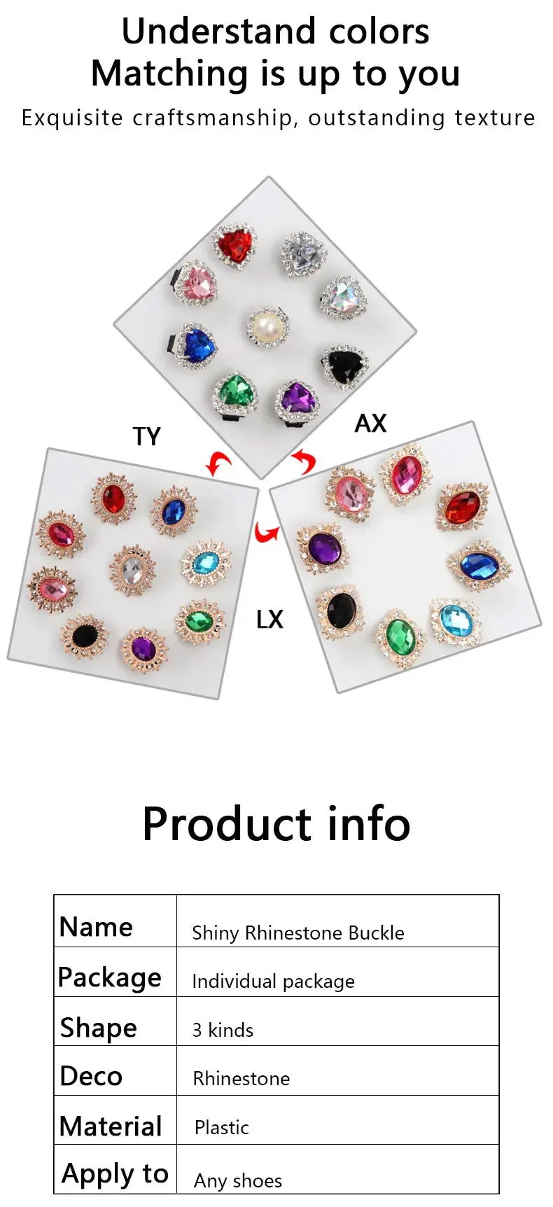 GlamRhinestone Diamond Shoelace Charms for Sneakers