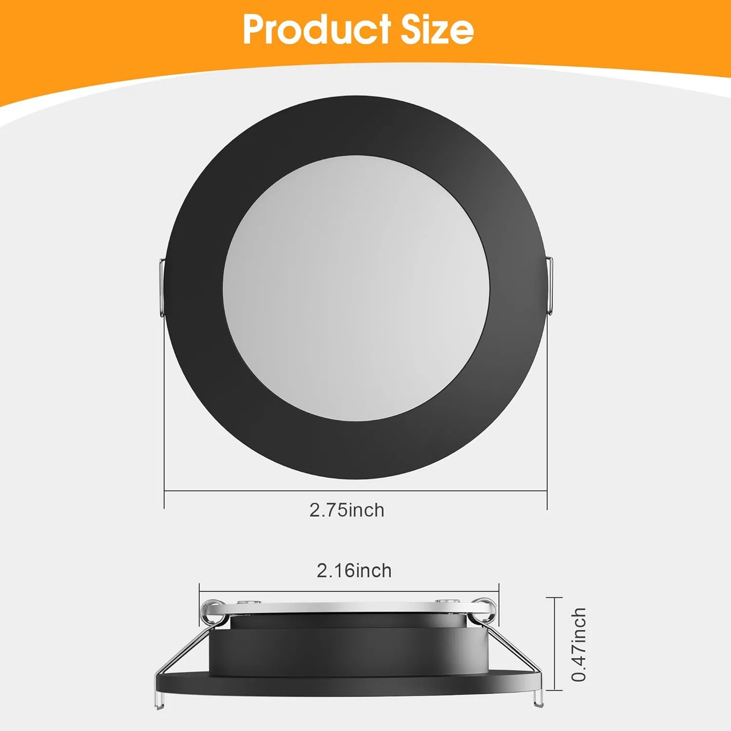 GZV RV Puck Lights, RV Boat Recessed Ceiling Light, DC 12V Led Light for Under Cabinet Camper Van Truck Motorhome Sailboat Interior Lighting, 6 Pack (3000K with Black Finish Warm White)