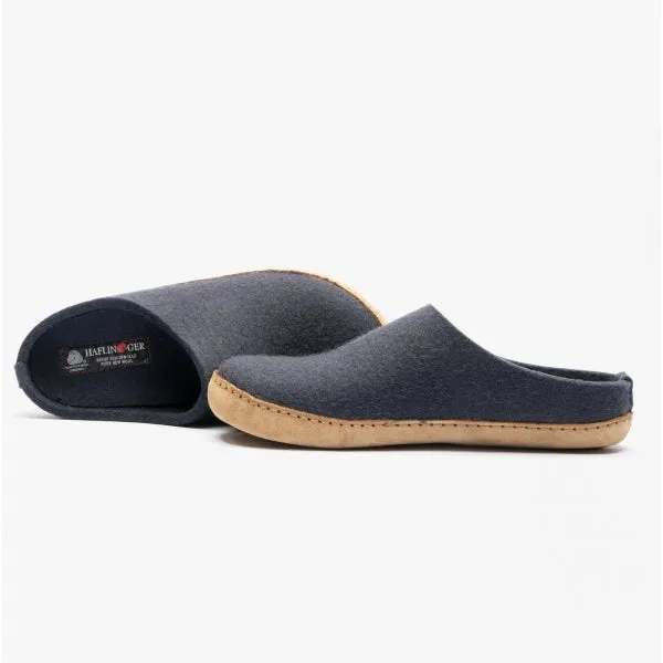 Haflinger EMIL'S TOFFEL Womens Wool Slippers Medium Blue