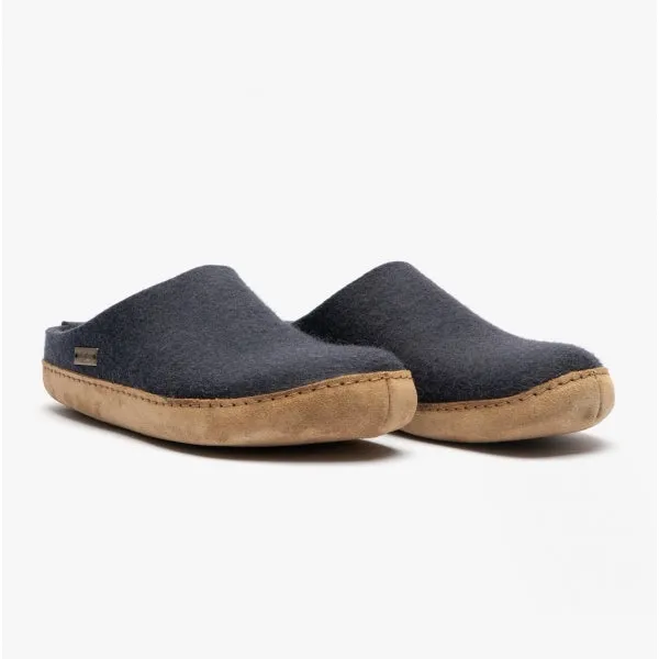 Haflinger EMIL'S TOFFEL Womens Wool Slippers Medium Blue