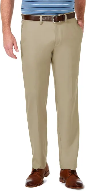 Haggar Men's Cool 18 Pro Straight Fit Flat Front Dress Casual Stretch Golf Pant