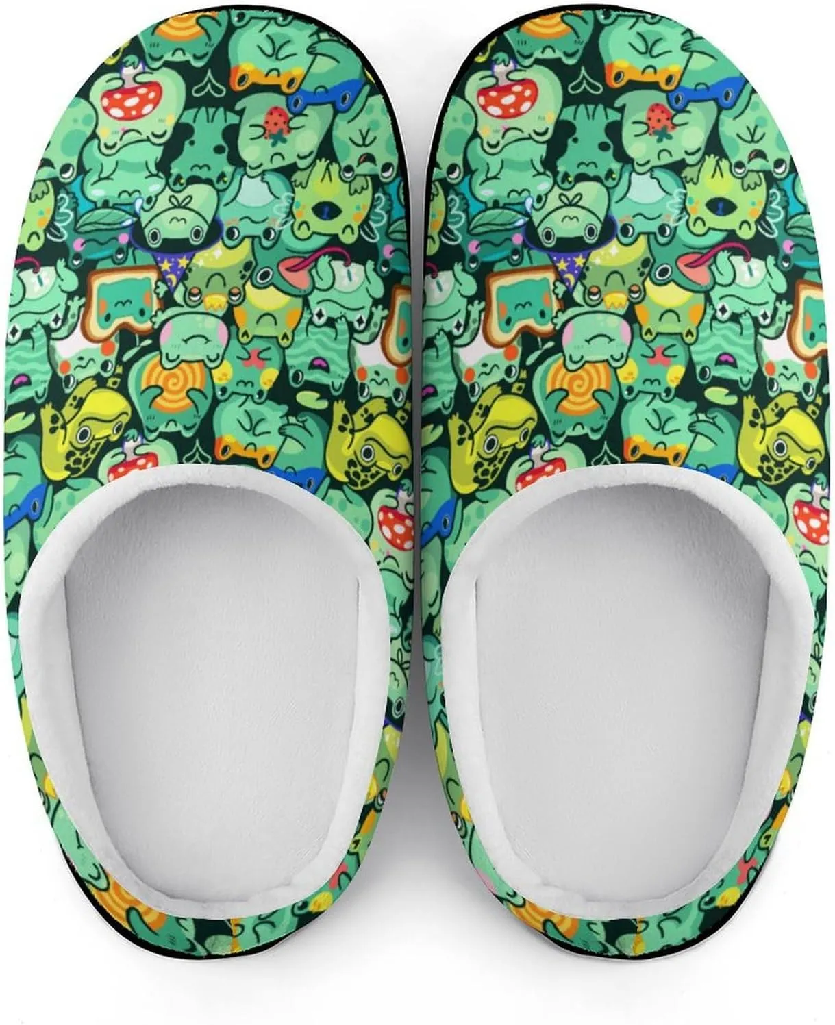 Halloween Slippers For Women Men Warm Cotton House Slippers Hard Sole Comfy Clog Slippers Slip-On Shoes Indoor Outdoor