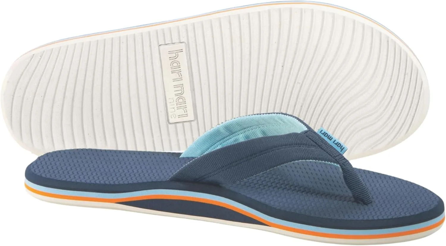Hari Mari- Dunes- Men's Waterproof Boat Safe Colorful Rubber Flip Flops- No Break Ins, Firm Arch Support, Antimicrobial, and Floats in Water