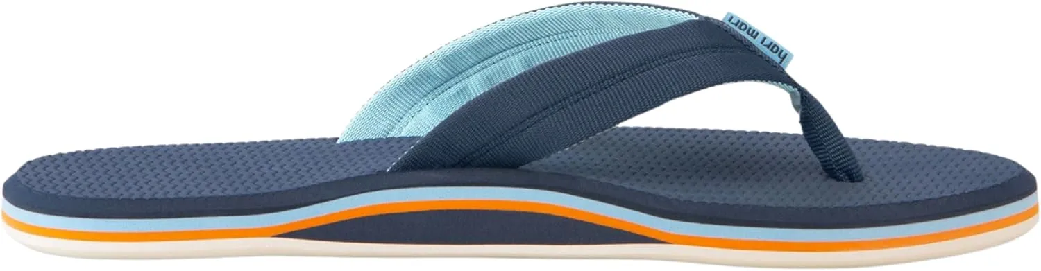 Hari Mari- Dunes- Men's Waterproof Boat Safe Colorful Rubber Flip Flops- No Break Ins, Firm Arch Support, Antimicrobial, and Floats in Water