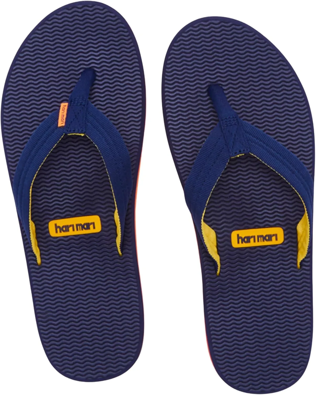 Hari Mari- Dunes- Men's Waterproof Boat Safe Colorful Rubber Flip Flops- No Break Ins, Firm Arch Support, Antimicrobial, and Floats in Water