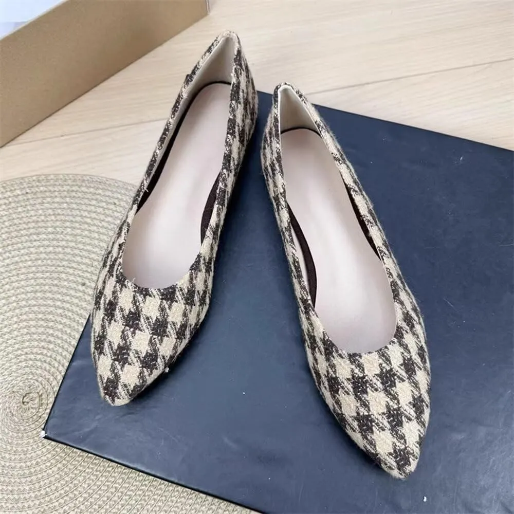 Hee grand Flats for Women Classic Solid Pointed Toe Ballet Shoes Suede Dress Shoes Casual Comfort Slip-On Loafers Lightweight