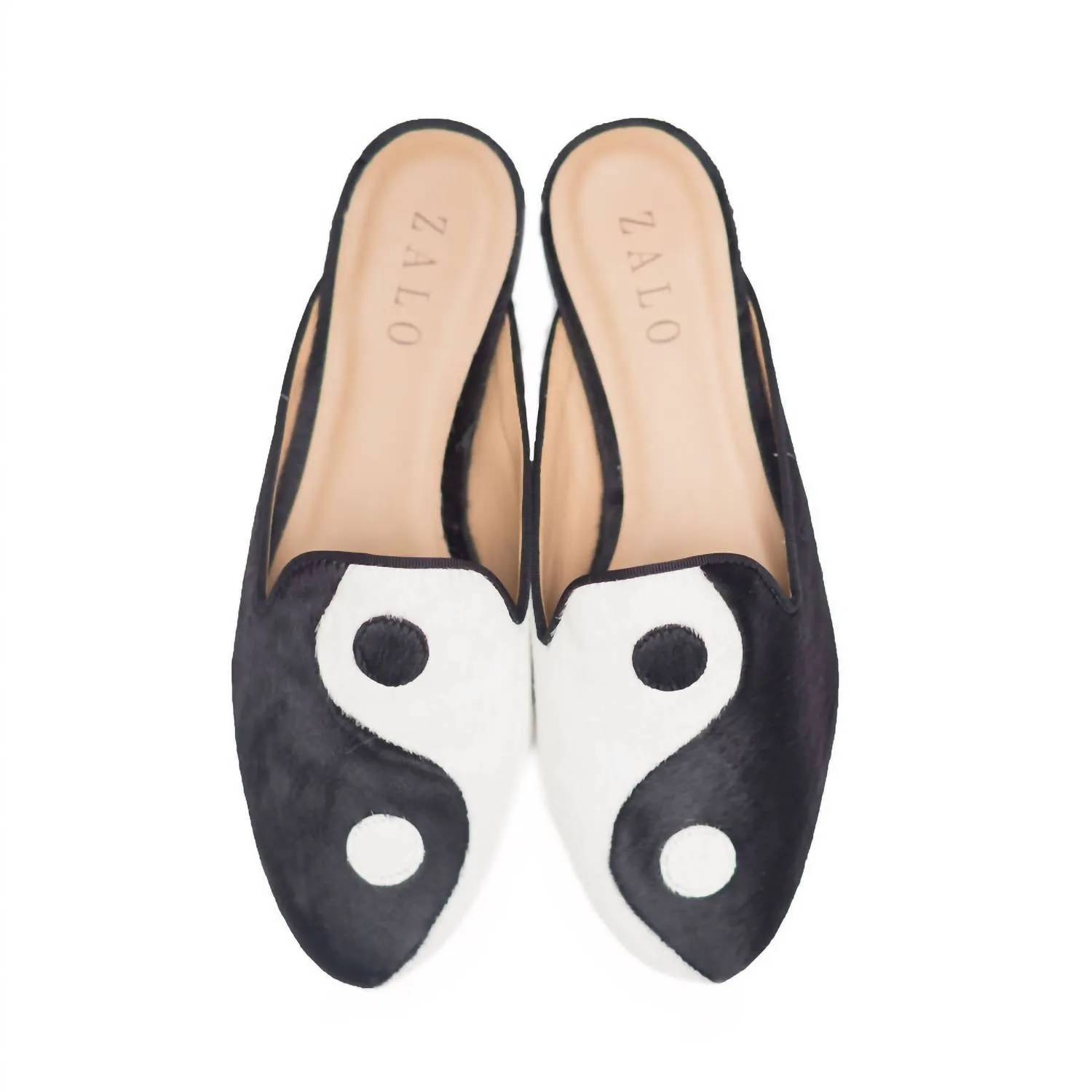House Of Zalo - Women's Yin Yang Calf Hair Mule