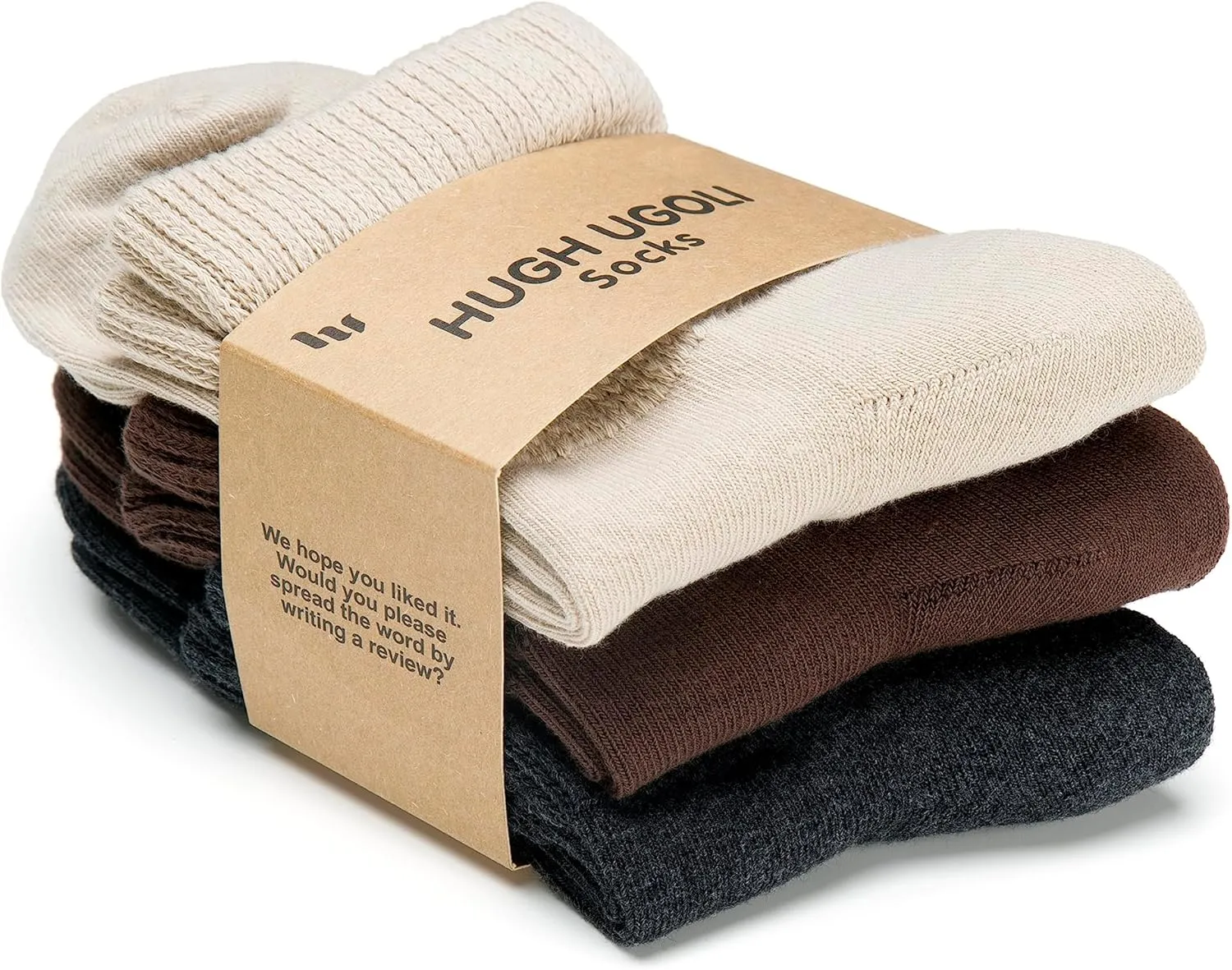 Hugh Ugoli 3 Pairs, Men's Cotton Diabetic Ankle Socks, Wide, Loose, Stretchy, Seamless Toe, Non Binding Top, Semi Cushion
