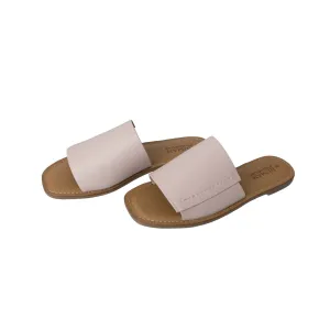 Human Shoes Oats Leather Slide in Blush