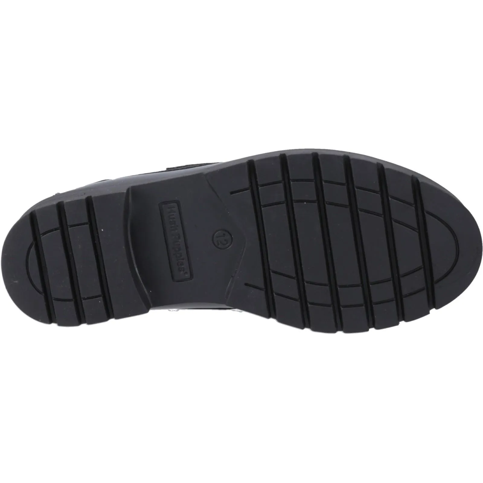 Hush Puppies Lucy Leather Girls's Black Boat Shoes