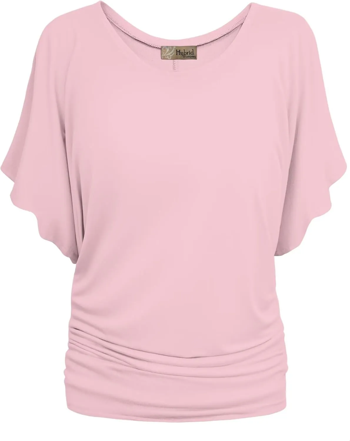 Hybrid & Company Womens Super Comfy Boat Neck Dolman Top Shirt