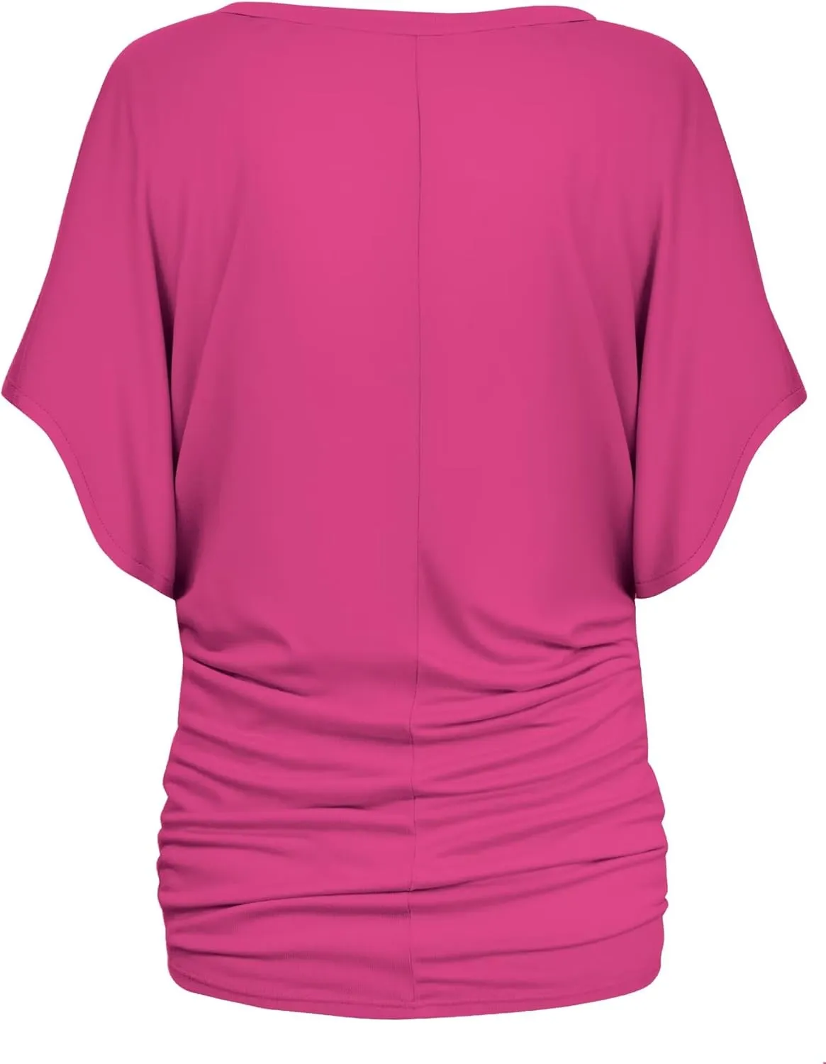 Hybrid & Company Womens Super Comfy Boat Neck Dolman Top Shirt