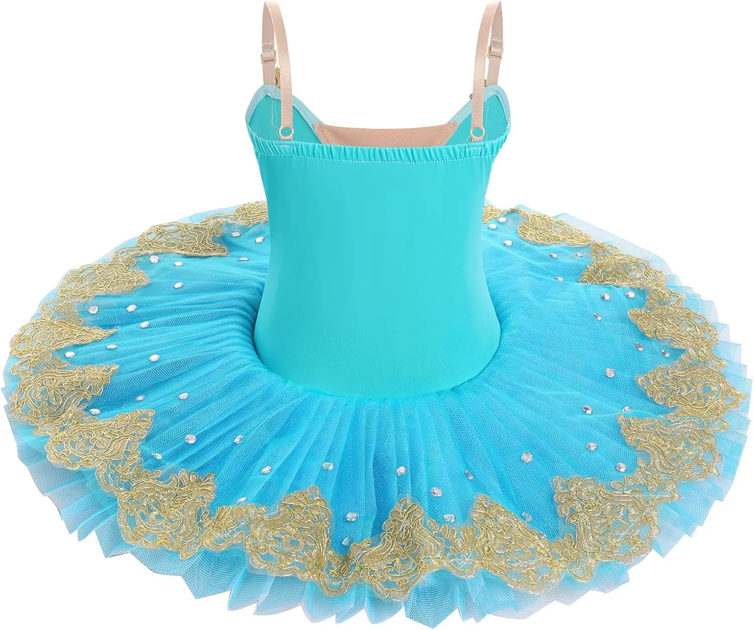 IBAKOM Little Ballerina Swan Lake Costume Shiny Seuqins Girl Ballet Leotard Platter Tutu Professional Toddler Ballet Dress