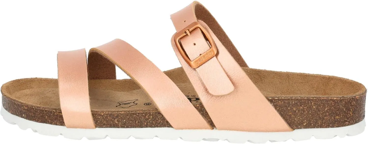Ikaria Women's Mules - Extra Comfortable Sandals - Fashionable Slippers with Natural Cork - Made in EU - Sandals with Sole Made of Finest Natural Leather