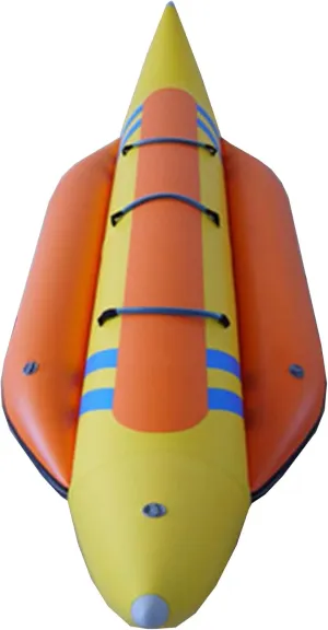 Inflatable Water Sea Banana Boat, Can Tow Tube Surfing Flying Fish Motorboat, Water Park Amusement Surfing Equipment, Suitable for Adults and Children,A