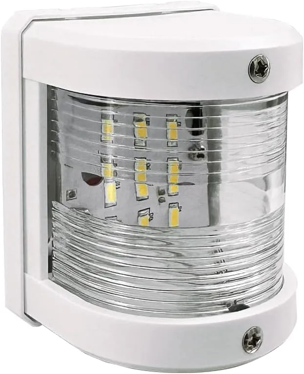ISURE MARINE White Stern LED Navigation Light ABS Anchor Signal Mast Light 225° IP66 Waterproof 1 Nautical Miles