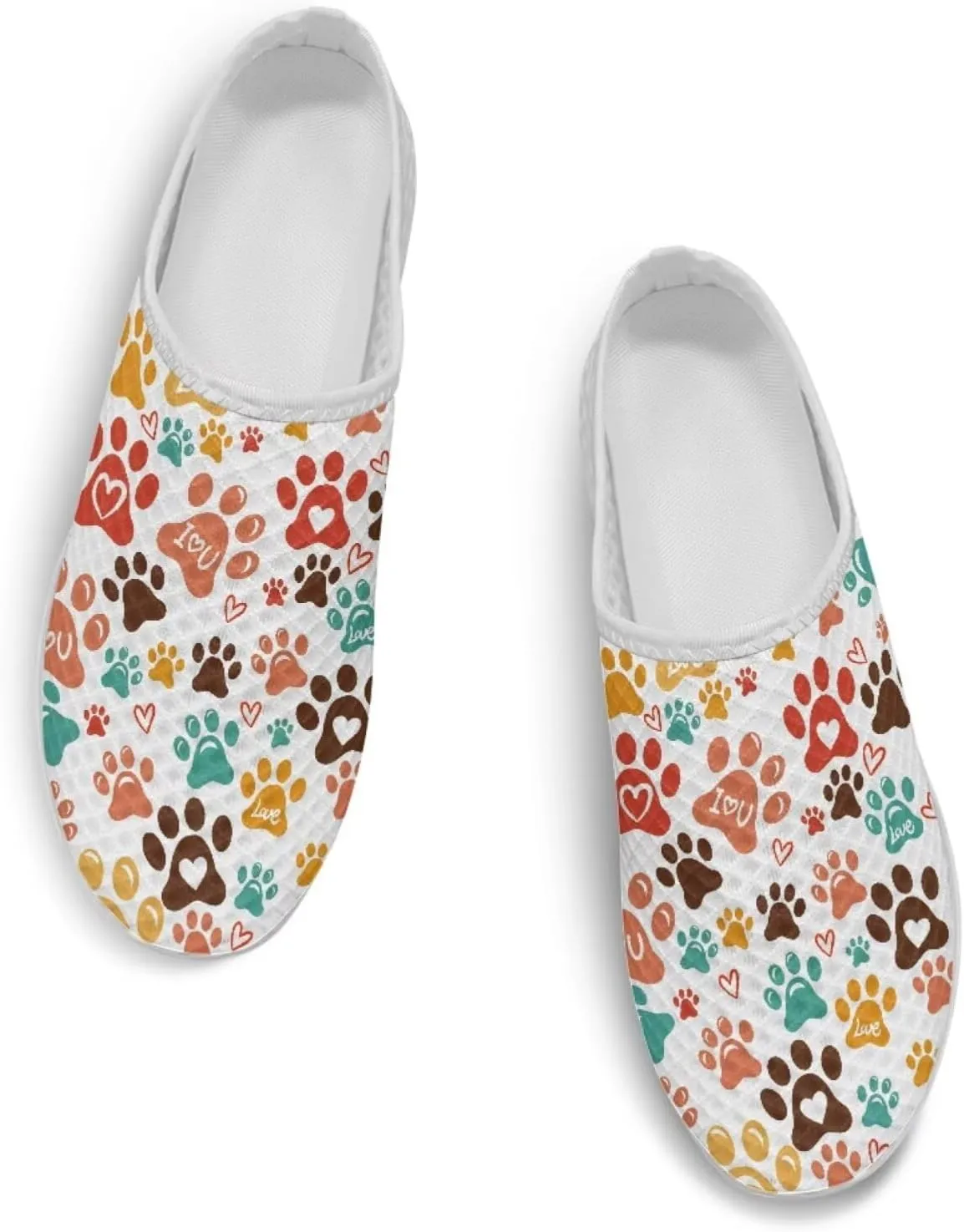 Jeiento Womens Slip On Mules Shoes Cute Cat Shoes Mesh Breathable Walking Sneakers Backless Fashion Sneakers