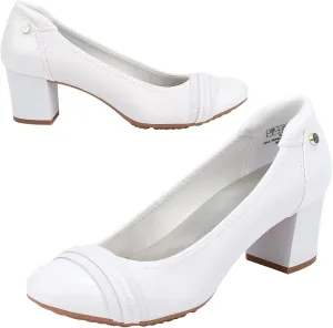 JENN ARDOR Womens Dress Pumps Ballet Chunky Heels for Women Round Toe Mid Square Block Heels Soft Slip On Pumps Shoes for Office Lady Dancer Wedding Shoes Youth 2inch