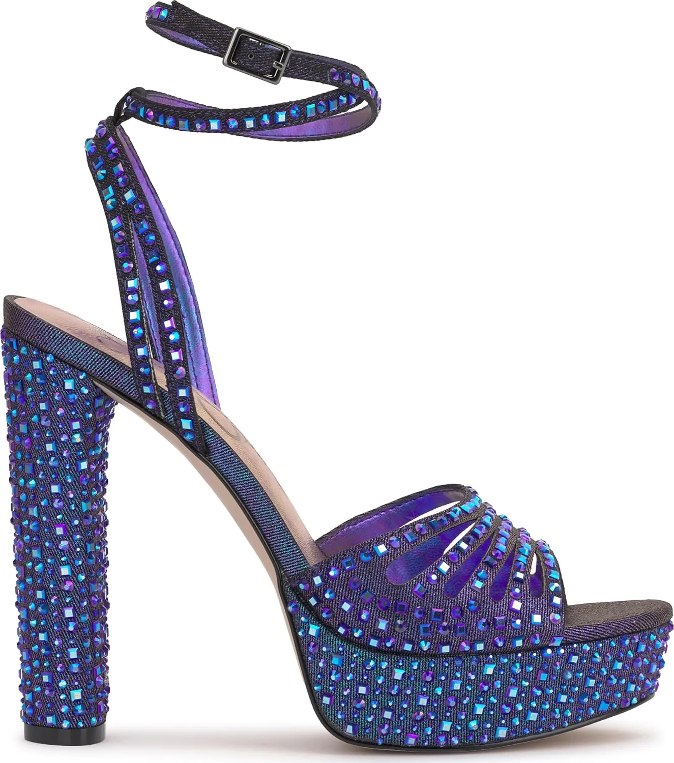 Jessica Simpson Womens Iralin Rhinestone Block Heels