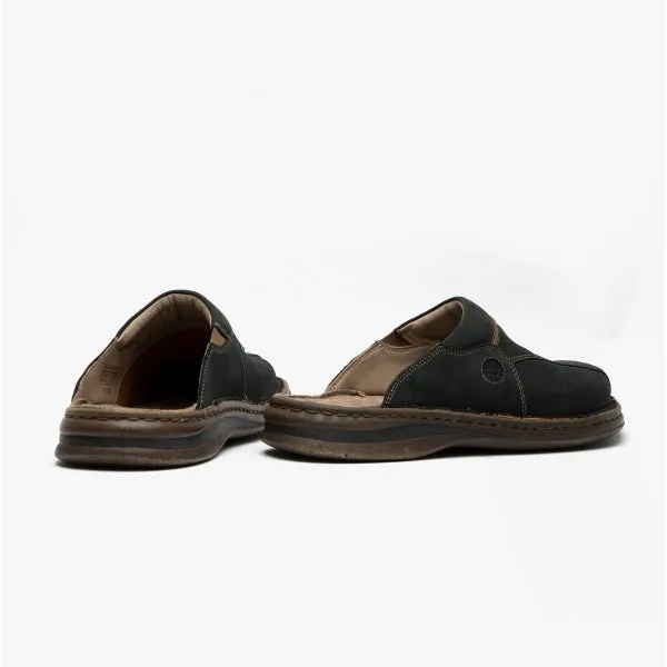 Josef Seibel KLAUS Mens Leather Mules Jeans/Combi