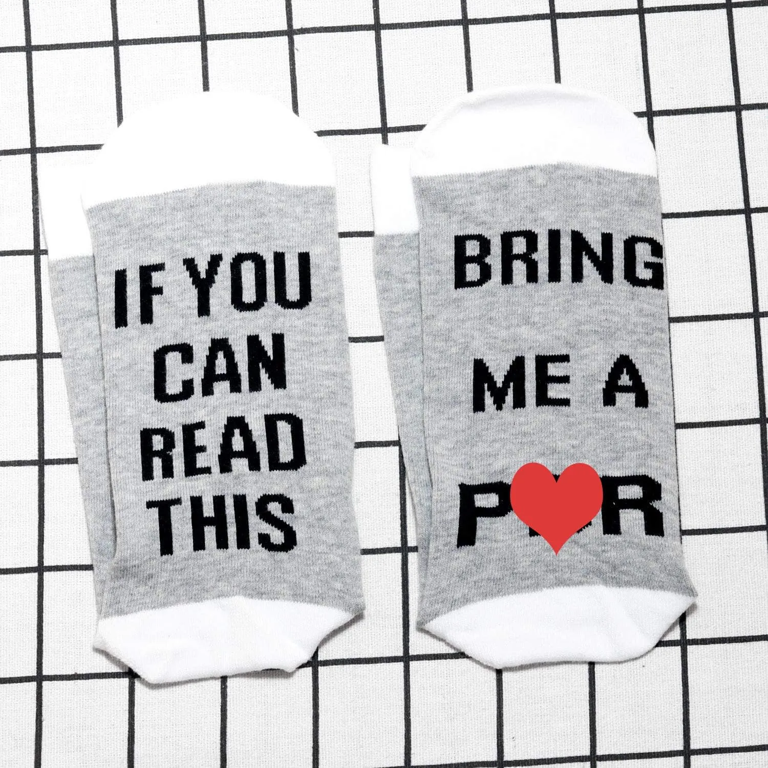 JXGZSO 2 Pairs Beer Lover Socks If You Can Read This Bring Me A Sock