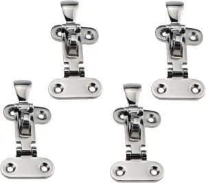 keehui Four Packs Marine Grade 316 Stainless Steel Anti-Rattle Lockable Hold Down Clamp Latch
