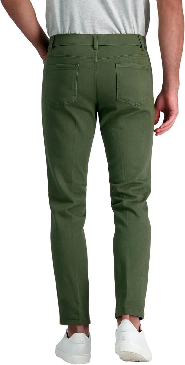 Kenneth Cole Men's Flex Waist Slim Fit 5 Pocket Casual Pant-Regular and Big and Tall