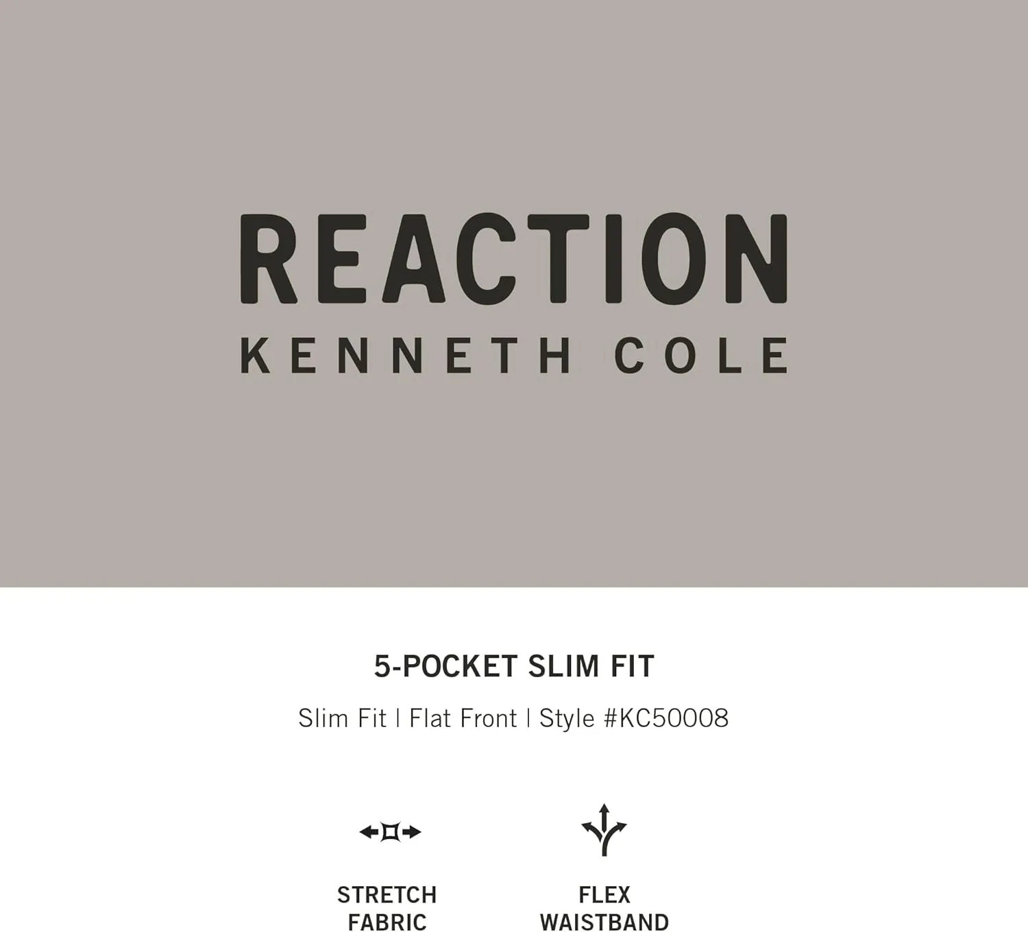 Kenneth Cole Men's Flex Waist Slim Fit 5 Pocket Casual Pant-Regular and Big and Tall