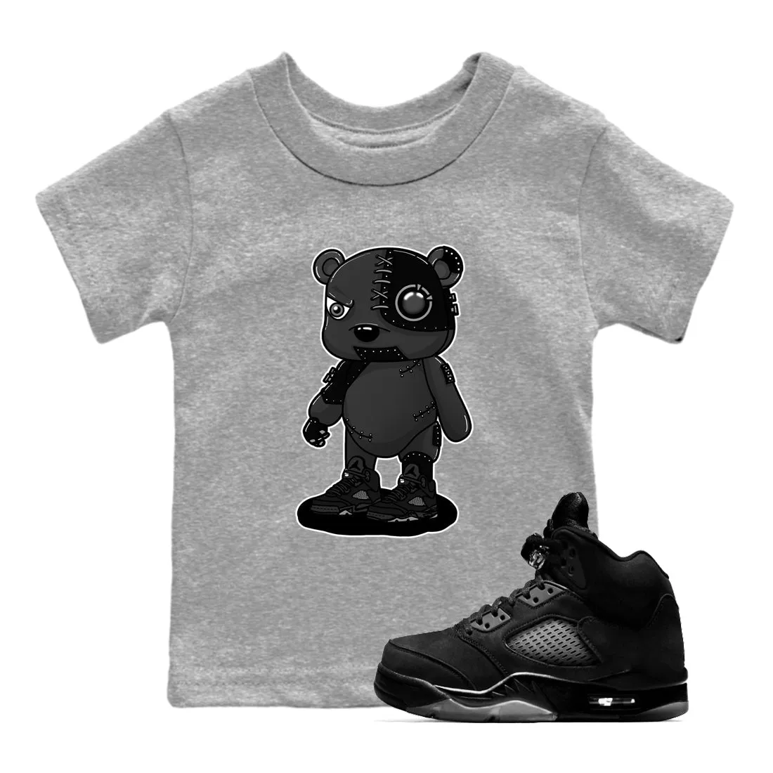 Kids Convenient delivery Sneaker SNRT Jordan - 5 Cat Black Air Bear Exclusive access Tees Cyborg